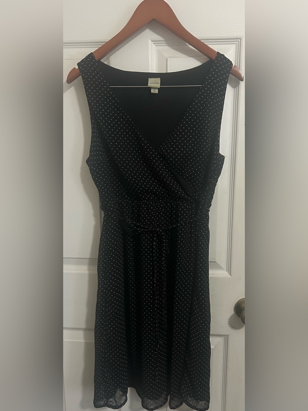 Merona Black Dress with White Microdots